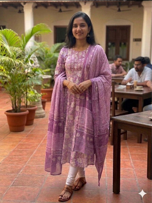 Umbrella Kurthi with shawl