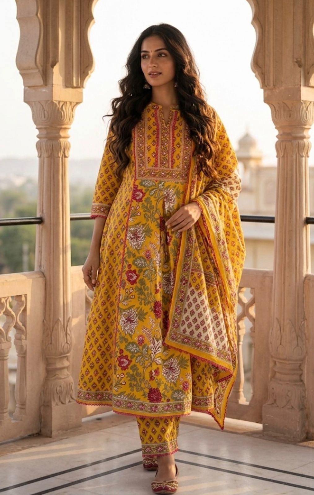 Premium quality vibrant colour  anarkali festivewear suit