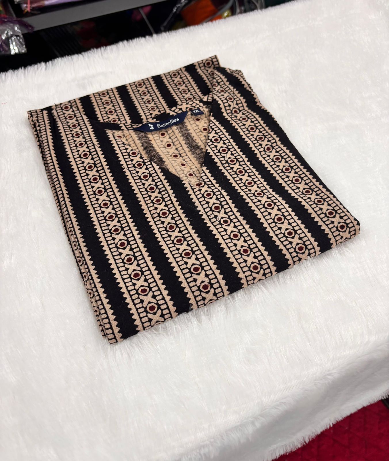 Pure Cotton Branded Straight Cut Kurthi