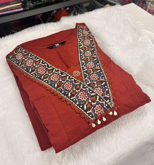 Pure Cotton Aline  suit
