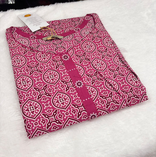 Pranjul brand cotton three piece Kurthi set